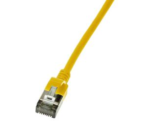 LogiLink CQ9067S RJ45 Netwerkkabel, patchkabel CAT 6A U/FTP 3.00 m Geel Extreem dun, Vlambestendig, Flexibel, Folie afscherming, Halogeenvrij, Snagless,