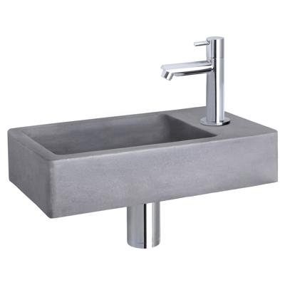 Differnz Force fonteinset beton met rechte kraan chroom Differnz Force fonteinset beton met rechte kraan chroom