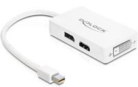 DeLOCK 0.16m DisplayPort/VGA + HDMI + DVI 0,16 m Mini DisplayPort VGA (D-Sub)+ HDMI + DVI Wit - thumbnail