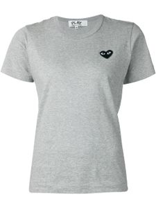 Comme Des Garçons Play t-shirt à logo brodé - Gris