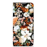 Smart Cover voor OPPO A77 5G | A57 5G Dark Flowers - thumbnail