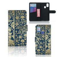 Samsung Galaxy M21 | M30s Hoesje Beige Flowers - thumbnail