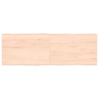 Tafelblad natuurlijke rand 120x40x6 cm massief eikenhout