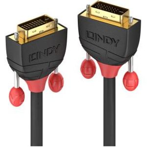 Lindy 36251 1m DVI-D DVI-D Zwart, Rood DVI kabel