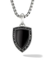 David Yurman pendentif Shield en argent sterling serti de diamants