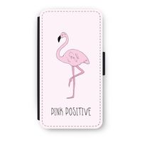 Pink positive: iPhone X Flip Hoesje