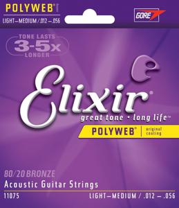 Elixir Strings 11075 snaar voor muziekinstrumenten Akoestisch 6 stuk(s) Gitaar