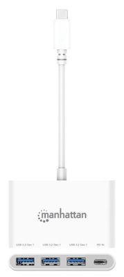 Manhattan 168434 interface hub USB 3.2 Gen 1 (3.1 Gen 1) Type-C 5000 Mbit/s Wit