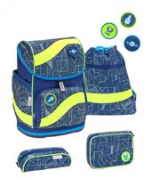 Belmil rugzakset Invasion junior 20 liter polyester blauw 4 delig