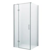 Douchecabine Collins Vierkant Draaideur 100x100x200cm Antikalk Helder Glas Chroom Profiel 8mm Veiligheidsglas Easy Clean