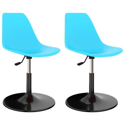 vidaXL Eetkamerstoelen 2 st draaibaar PP blauw vidaXL Eetkamerstoelen 2 st draaibaar PP blauw