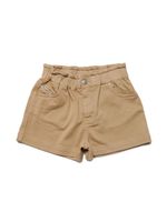 Diesel Kids short en coton à patch logo - Tons neutres