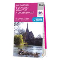 Wandelkaart - Topografische kaart 126 Landranger Shrewsbury & Oswestry