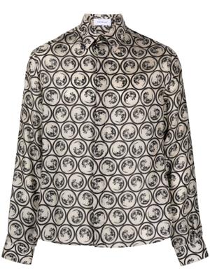 Off-White Zijden overhemd - Beige