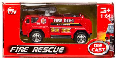 LG Imports brandweervoertuig bluswagen 7,5 cm staal rood