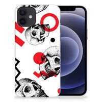 Silicone Back Case iPhone 12 | 12 Pro (6.1") Skull Red