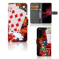 Sony Xperia 1 III Wallet Case met Pasjes Casino - thumbnail