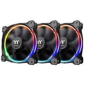 Thermaltake Riing 12 RGB Sync 3 Pack PC-ventilator Zwart, RGB (b x h x d) 120 x 120 x 25 mm Incl. LED-verlichting