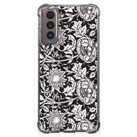 Samsung Galaxy S21 Case Black Flowers