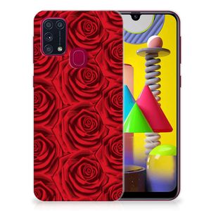 Samsung Galaxy M31 TPU Case Red Roses