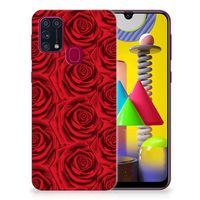 Samsung Galaxy M31 TPU Case Red Roses - thumbnail