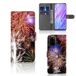 Samsung Galaxy S20 Plus Wallet Case met Pasjes Vuurwerk