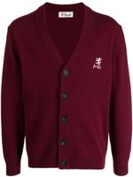 Pringle of Scotland cardigan à détail de logo - Rouge