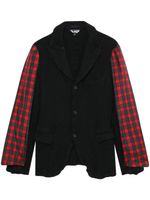 Black Comme Des Garçons blazer boutonné à design à empiècements - Noir