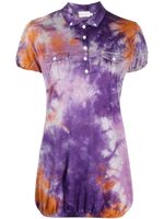 Stain Shade polo à imprimé tie dye - Violet - thumbnail