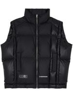 MM6 Maison Margiela x Chen Peng gilet matelassé à logo signature - Noir