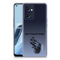 OPPO Reno 7 5G | Find X5 Lite Silicone-hoesje Gun Don't Touch My Phone