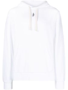 JW Anderson Anchor-embroidered hoodie - Blanc