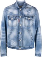 DSQUARED2 veste en jean à logo imprimé - Bleu