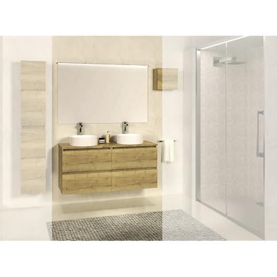 Badkamermeubel Set Wiesbaden 120x46x60cm Nato + Nato Blad