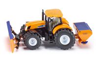 Siku 1:50 New Holland tractor met sneeuwschuif en zoutstrooier - thumbnail