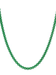 David Yurman collier en or jaune 14ct et acier inoxydable - Vert