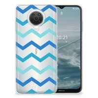 Nokia G20 | G10 TPU bumper Zigzag Blauw