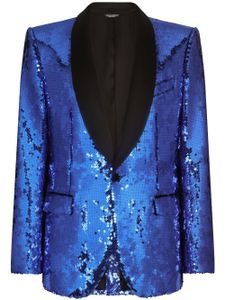 Dolce & Gabbana costume orné de sequins - Bleu