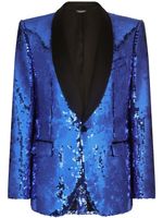 Dolce & Gabbana costume orné de sequins - Bleu