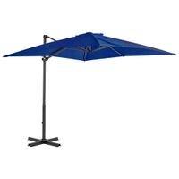 Zweefparasol met aluminium paal 250x250 cm azuurblauw