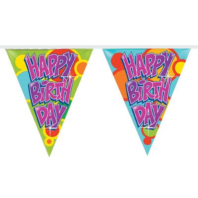 Vlaggenlijn Happy Birthday 10 meter
