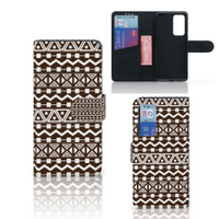 Huawei P40 Telefoon Hoesje Aztec Brown