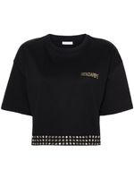 Patrizia Pepe t-shirt clouté à logo imprimé - Noir