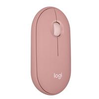 Logitech Pebble Mouse 2 M350s dunne draadloze Bluetooth-muis, draagbaar, licht, aanpasbare knop, stil klikken, Easy-Switch - roze