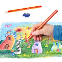 Staedtler Kleurpotlood Noris® jumbo 128 Ergonomisch, Driehoek 61 SET8 Geel, Huidkleuren, Oranje, Rood, Violet, Blauw, Lichtblauw, Groen, Bruin, Zwart 10 stuk(s) - thumbnail