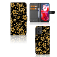 Motorola Moto G24 | G04 | G24 Power Hoesje Gouden Bloemen - thumbnail