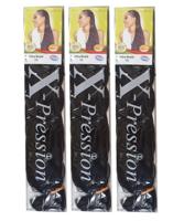 X-Pression Ultra Braid Vlechthaar #1B - Voordeelverpakking 3 Stuks
