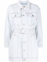 Diesel veste De-Flaminia ceinturée en jean - Bleu