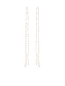 Sophie Bille Brahe boucles d'oreilles pendantes Promenade de Perles en or 14ct - Blanc