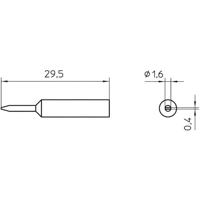 Weller XNT 6 Soldeerpunt Beitelvorm Grootte soldeerpunt 1.6 mm Inhoud: 1 stuk(s) - thumbnail